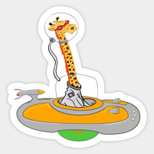 Space Giraffe Sticker